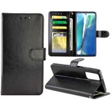 For Samsung Galaxy Note20 Crazy Horse Texture Leather Horizontal Flip Protective Case with Holder & Card Slots & Wallet & Photo Frame(Black)