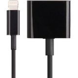 30 Pin Female to Male Charging Cable Adapter for iPhone 7 & 7 Plus  iPhone 6s & 6s Plus  iPhone 6 & 6 Plus  iPhone 5 & 5S & 5C  iPad Air  Length: 20cm(Black)