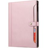 Calf Texture Double Fold Clasp Horizontal Flip Leather Case with Photo Frame & Holder & Card Slots & Wallet For iPad Pro 12.9 inch (2020)(Rose Gold)