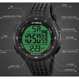 Syneke 9007 Heren Outdoor Grote wijzerplaat Schokbestendig en Drop Resistent Sports Electronic Watch (Silver)