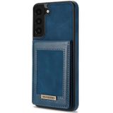 Voor Samsung Galaxy S21 + 5G N. Bekus Verticale Flip Card Slot RFID Telefoon Case (Blauw)