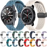 Voor Samsung Galaxy Watch3 45 mm 22 mm opvouwbare magnetische sluiting siliconen horlogeband