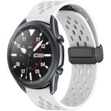 Voor Samsung Galaxy Watch3 45 mm 22 mm opvouwbare magnetische sluiting siliconen horlogeband