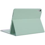 YT098B-A Detachable Candy Color Skin Texture Round Keycap Bluetooth Keyboard Leather Case with Touch Control & Pen Slot & Stand For iPad Air 4 10.9 inch (2020)(Light Green)