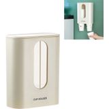 Household Punch-free Wall-mounted Disposable Paper Cup Taker Automatic Water Cup Holder Dispenser(Binocular Khaki)