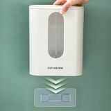 Household Punch-free Wall-mounted Disposable Paper Cup Taker Automatic Water Cup Holder Dispenser(Binocular Khaki)