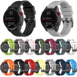 For Garmin Fenix 7S Solar 20mm Silicone Solid Color Watch Band(Orange)