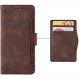 For Doogee N40 Pro Skin Feel Calf Pattern Horizontal Flip Leather Case with Holder & Card Slots & Photo Frame(Brown)