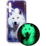 For Huawei Honor 10 Lite Luminous TPU Soft Protective Case(Starry Sky Wolf)