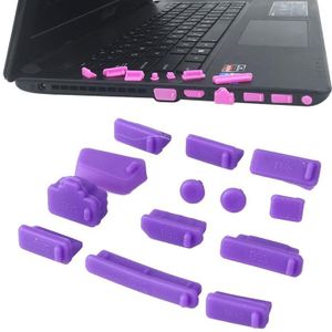 13 in 1 Universal Silicone Anti-Dust Plugs for Laptop(Purple)