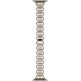 U-ketting metalen horlogeband voor Apple Watch-serie 8 & 7 41 mm / SE 2 & 6 & SE & 5 & 4 40 mm / 3 & 2 & 1 38 mm (Starlight)