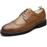 Britse mannen schoenen Brogue schoenen zakelijke formele schoenen  grootte: 42 (oranje)