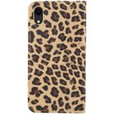 Leopard Pattern Horizontal Flip Leather Case for iPhone XR  With Holder & Card Slots(Brown)