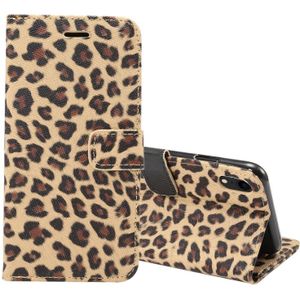 Leopard Pattern Horizontal Flip Leather Case for iPhone XR  With Holder & Card Slots(Brown)