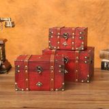 Antieke vierkante sieraden opbergdoos film en televisie rekwisieten houten kist  specificatie: 6266 set