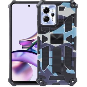 Voor Motorola Moto G13 / G23 4G / G53 5G Camouflage Armor Kickstand TPU + PC magnetische telefoonhoes