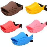 Dog Muzzle Cover Tedike Fund Fur Dog Muzzle Cover Anti-Bite Mouth Cover Silicone Supplies  Specification: L(Yellow)