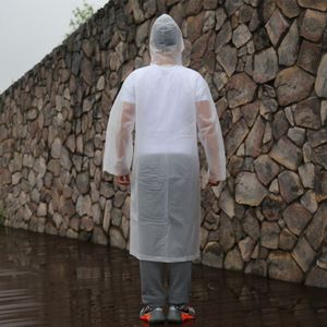 Long Sleeve Cuff Windproof Upgrade Version of One-piece Environmental Protection Transparent Raincoat Average Size