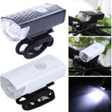 Bicycle USB Charging Headlight Lighting Cycling Equipment  Color:White 2255 Light+928 Red Taillight