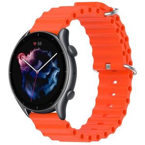Voor Amazfit GTR 3 22mm Ocean Style siliconen effen kleur horlogeband