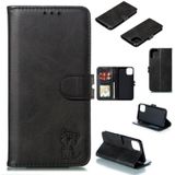 Embossed Happy Cat Pattern Horizontal Flip Leather Case with Holder & Card Slots & Wallet For iPhone 13 mini(Black)