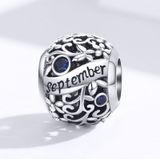 S925 Sterling Silver 12 Birthstone DIY Bracelet Necklace Accessories  Style:September