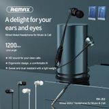 REMAX RM-202 In-Ear Stereo Metal Music Earphone with Wire Control + MIC  Support Hands-free(Tarnish)