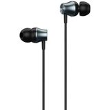 REMAX RM-202 In-Ear Stereo Metal Music Earphone with Wire Control + MIC  Support Hands-free(Tarnish)
