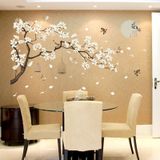 2 PCS/Set DIY Tree Birds Flower Home Decor Wall Stickers