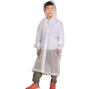 Outdoor Mountaineering Eva Thickened Children Fashion Raincoat Average Size(White)