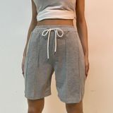 Vrouwen effen kleur casual kant vijfpuntige broek (M)