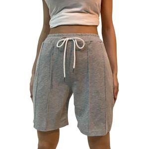 Vrouwen effen kleur casual kant vijfpuntige broek (M)