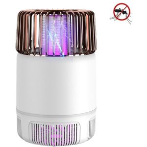 USB Photocatalyst Mosquito Killer Electrical Shock Two-In-One Mosquito Killer White Gold  (Electric Shock + Suction)