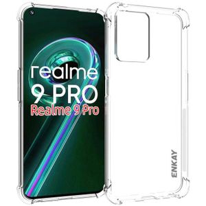 Voor Realme 9 Pro Enkay Clear TPU Shockproof Case Soft Anti-Slip Cover