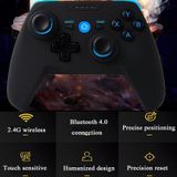 CX-X1 2.4GHz + Bluetooth 4.0 draadloze game controller handvat voor Android / iOS / PC / PS3 handvat + bracket + ontvanger (blauw)