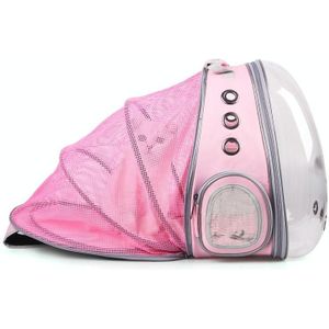 Pet Expandable Space Capsule Backpack Foldable Cat Bag  Specification: 33x66x44cm(Pink)