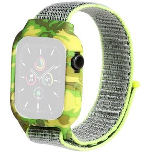 Nylon Replacement Wrist Strap Watchbands For Apple Watch Series 6 & SE & 5 & 4 40mm / 3 & 2 & 1 38mm(Bright Yellow)