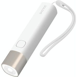Original Xiaomi Youpin SOLOVE LED Flashlight 3000mAh USB Multi-function Portable Lighting(White)