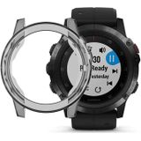 Suitable for Garmin Fenix 5 & 5 Plus transparent TPU Silica Gel Watch Case(Transparent gray)