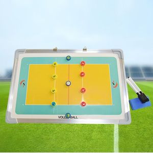 Aluminum Alloy Volleyball Coach Board Plate Handball Coaching Sets Volley Ball Equipment Training Magnetic with Eraser & Pen