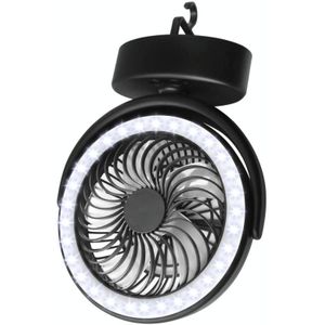 YQ-8004 USB Charging Outdoor Wild Camp Fan Multifunction Camping Tent LED Fan(Black)