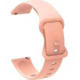 22mm For Xiaomi Haylou RT RS3 LS04 / LS05S Universal Inner Back Buckle Perforation Silicone Replacement Strap Watchband(Pink)