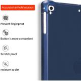 Litchi Texture Flip Leather Case for iPad 9.7(2017) / 9.7(2018)/ Air2 / Air  with Three-folding Holder & Pen Slots(Dark Blue)