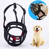 Dog Muzzle Prevent Biting Chewing and Barking Allows Drinking and Panting  Size: 8.2*7.6*10.4cm(Black)