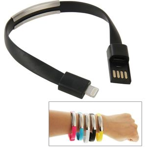 Wearable Bracelet Sync Data Charging Cable  For iPhone 6 & iPhone 5S & iPhone 5C &iPhone 5  Length: 24cm(Black)