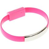 Wearable Bracelet Sync Data Charging Cable  For iPhone 6 & iPhone 5S & iPhone 5C &iPhone 5  Length: 24cm(Magenta)