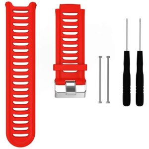 Solid Color Silicone Wrist Strap for Garmin Forerunner 910XT (Red)