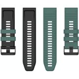 Voor Garmin Fenix 7 26mm tweekleurige siliconen horlogeband (olijfgroen zwart)