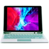 YT11B-A Detachable Candy Color Bluetooth Keyboard Leather Case with Touch Pad & Pen Slot & Holder for iPad Pro 11 inch 2021 (Light Green)