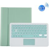 YT11B-A Detachable Candy Color Bluetooth Keyboard Leather Case with Touch Pad & Pen Slot & Holder for iPad Pro 11 inch 2021 (Light Green)